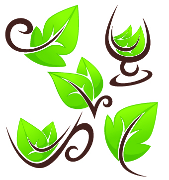 Creative Green Leaf logos vector 03 Creative Green Leaf logos vector 03