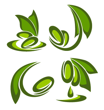Creative Green Leaf logos vector 04 Creative Green Leaf logos vector 04