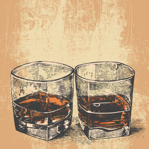 Hand drawn glass cup sketch vector 02 Hand drawn glass cup sketch vector 02