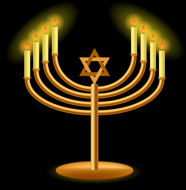 Happy hanukkah background with candle vecotr 07 Happy hanukkah background with candle vecotr 07