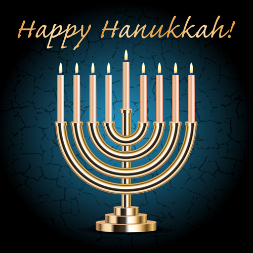 Happy hanukkah background with candle vecotr 09 Happy hanukkah background with candle vecotr 09