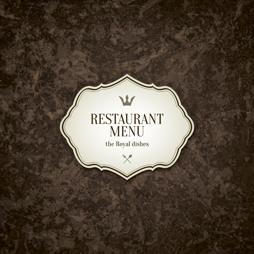 Retro font restaurant menu design 