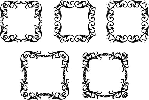 Smlpe floral frames vectors 01 Smlpe floral frames vectors 01