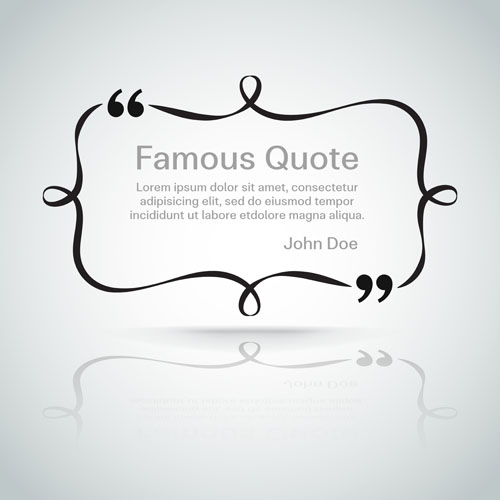 Text frames for quote vector 01