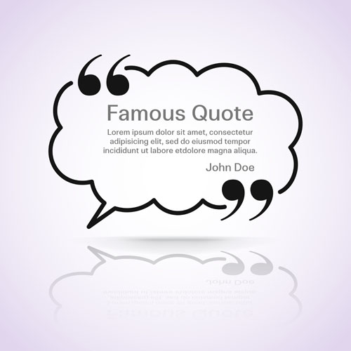 Text frames for quote vector 16