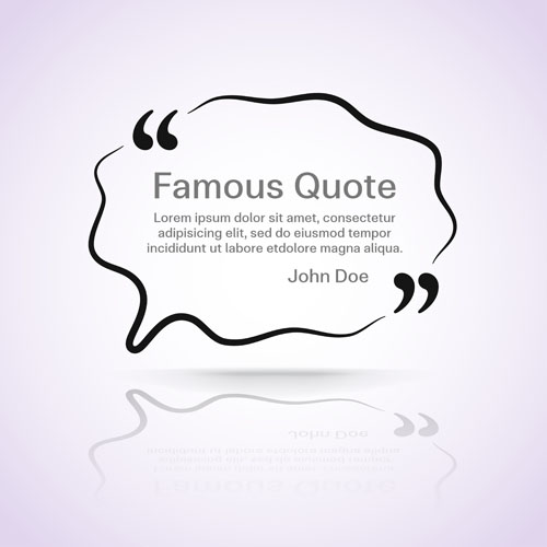 Text frames for quote vector 20