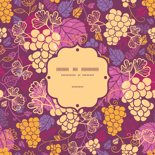 Vintage grape hand drawn background vectors 01