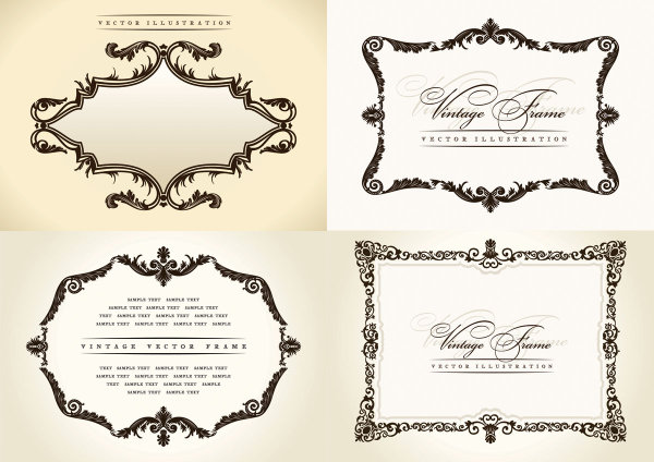 ancient floral frame 02 vector ancient floral frame 02 vector