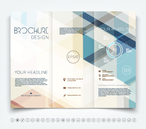 Brochure tri fold cover template vectors design 02 Brochure tri fold cover template vectors design 02
