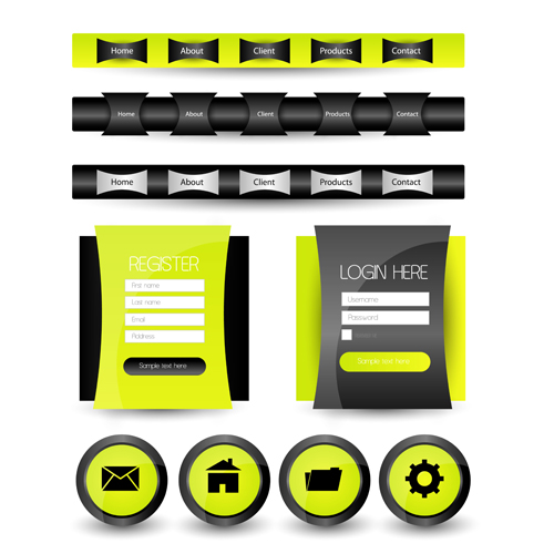 Business website template kit vector 02 Business website template kit vector 02