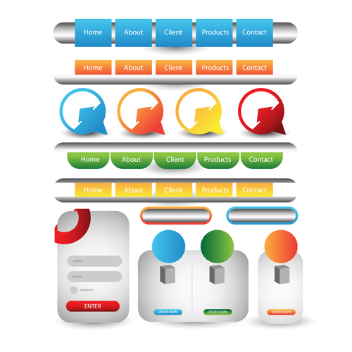 Business website template kit vector 05 Business website template kit vector 05
