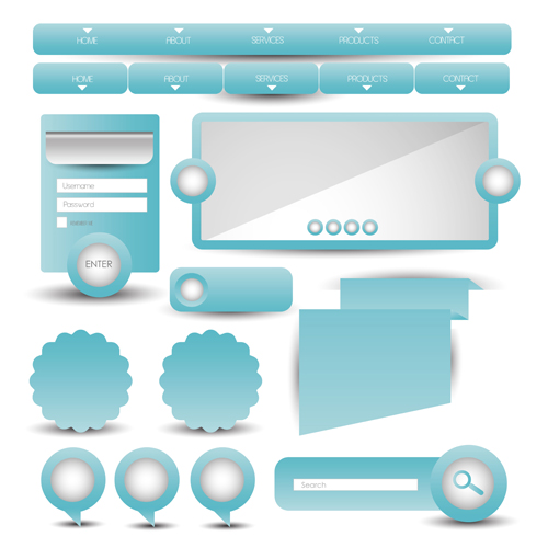 Business website template kit vector 06 Business website template kit vector 06