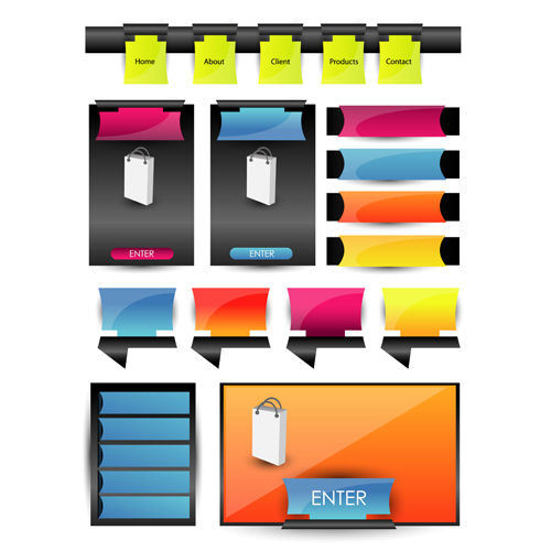 Business website template kit vector 08 Business website template kit vector 08