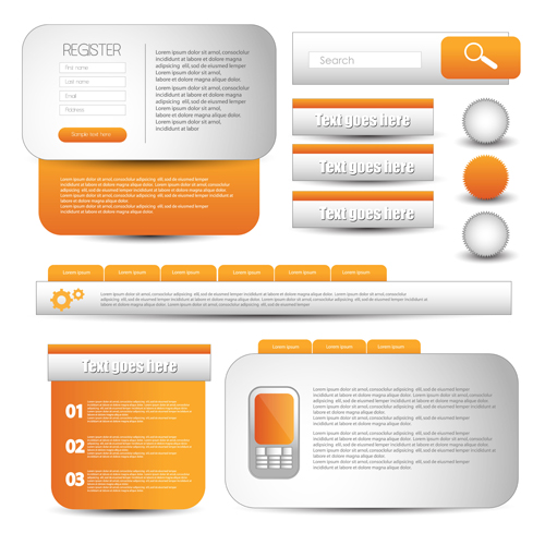 Business website template kit vector 09 Business website template kit vector 09