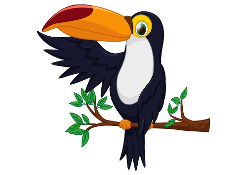 Cartoon toucan bird vector 02 Cartoon toucan bird vector 02