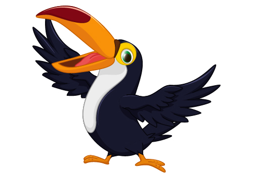 Cartoon toucan bird vector 03 Cartoon toucan bird vector 03