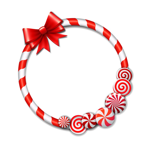 Cute candy frames vector material 01
