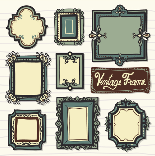 Cute vintage frame vector graphics Cute vintage frame vector graphics