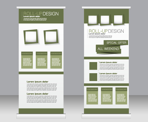 Exhibition advertising vertical banner vectors set 23 Exhibition advertising vertical banner vectors set 23