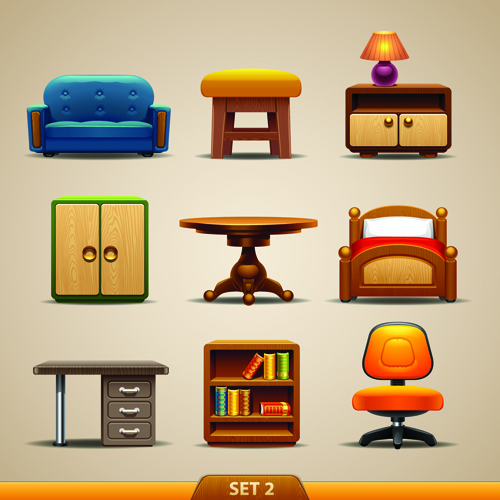 Vector Furniture Icons set 02 Vector Furniture Icons set 02