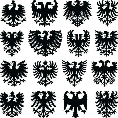Heraldic retro ornaments vector Heraldic retro ornaments vector