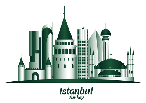 Istanbul famous buildings vector Istanbul famous buildings vector