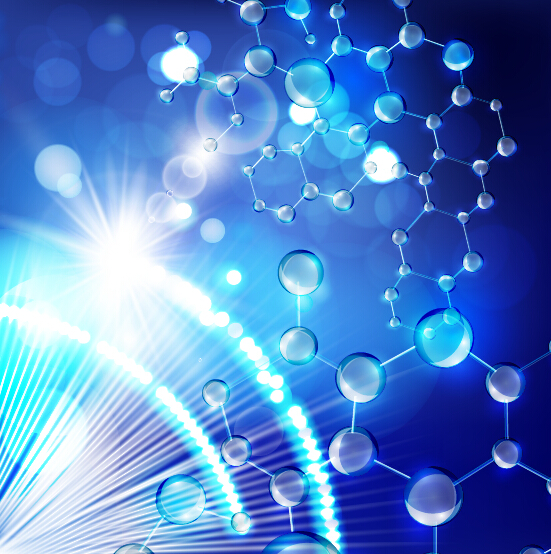 Molecule with light vector background Molecule with light vector background