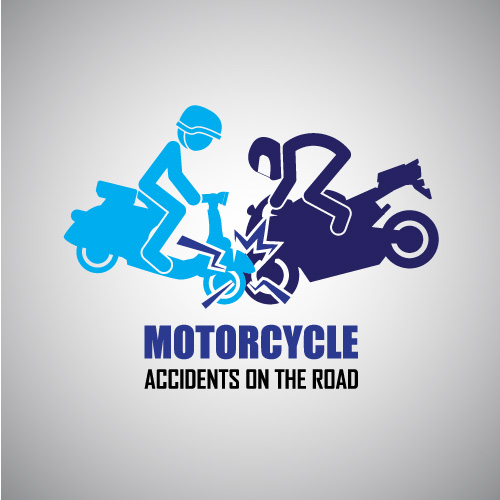 Motorcycle accidents caution logos vector 03 Motorcycle accidents caution logos vector 03