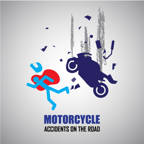 Motorcycle accidents caution logos vector 04 Motorcycle accidents caution logos vector 04