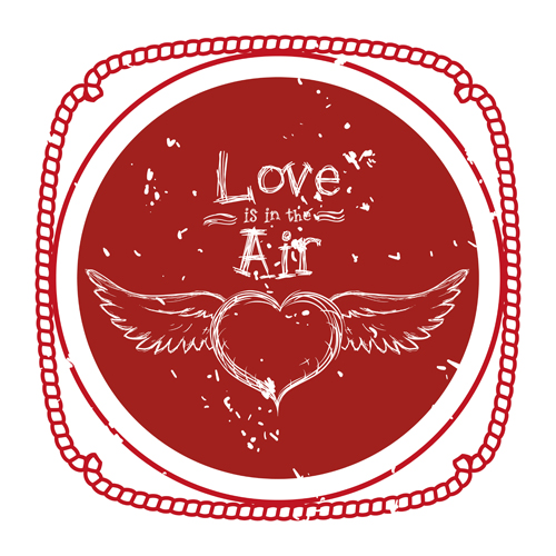 Red valentines day elements vector Red valentines day elements vector