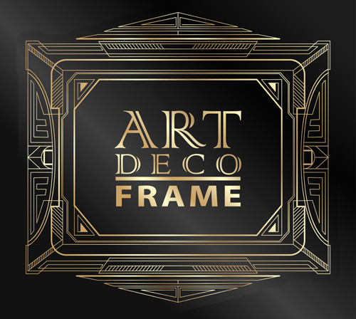 Retro styles art deco frames vector material 01 Retro styles art deco frames vector material 01