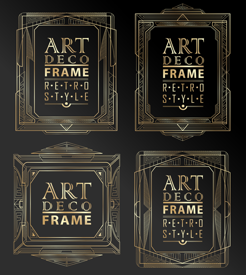 styles Retro font material frames deco 