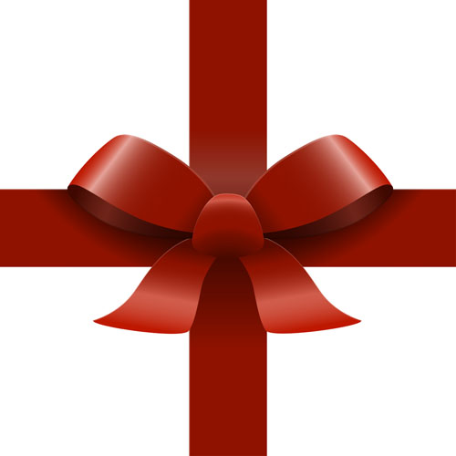 Shining red bow vector Shining red bow vector