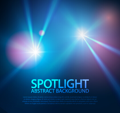 Spotlight with blue background art