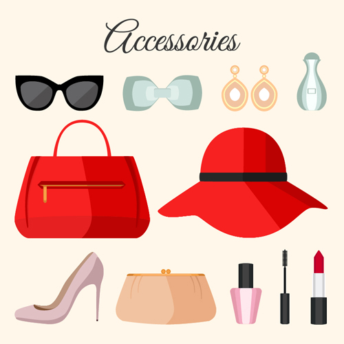 Women accessories vector design Women accessories vector design