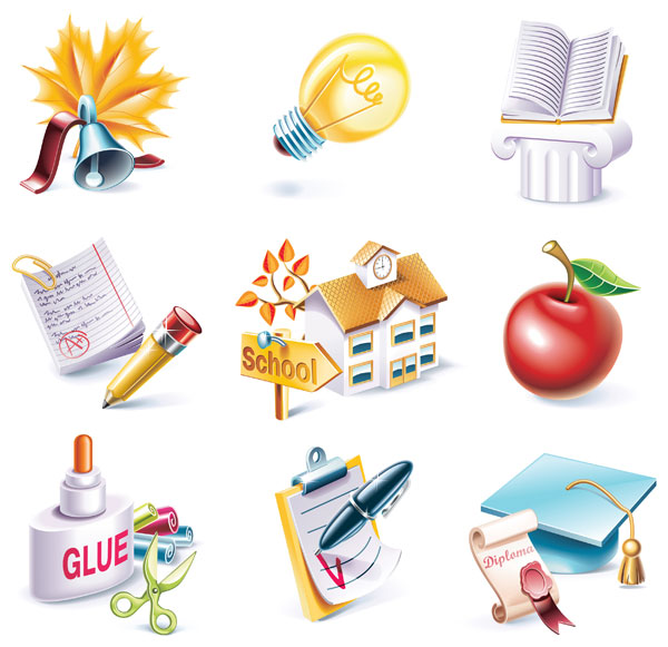 School theme Icon vector School theme Icon vector