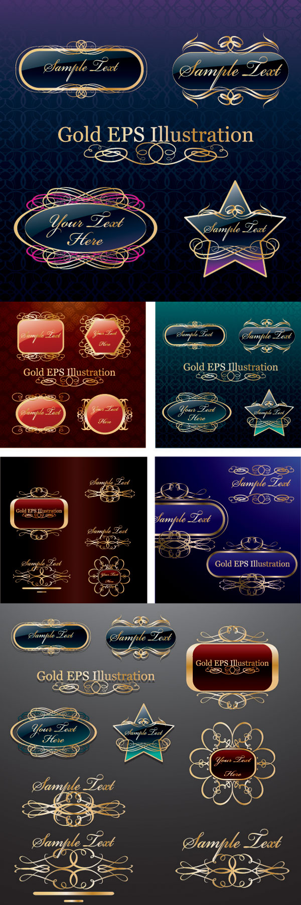 classical ornate Tags vector classical ornate Tags vector