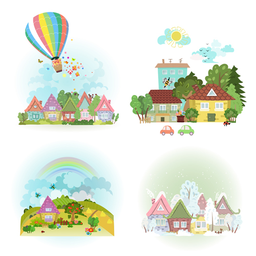 4 seasons and home vector material 03 4 seasons and home vector material 03