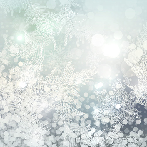Beautiful snowflake blurs christmas background vector 03 Beautiful snowflake blurs christmas background vector 03