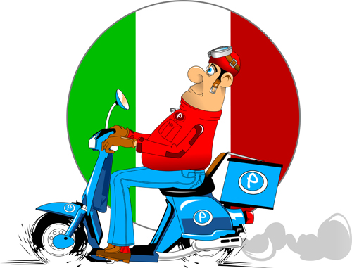 Best pizza delivery cartoon styles vector 02 Best pizza delivery cartoon styles vector 02