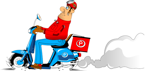Best pizza delivery cartoon styles vector 06 Best pizza delivery cartoon styles vector 06
