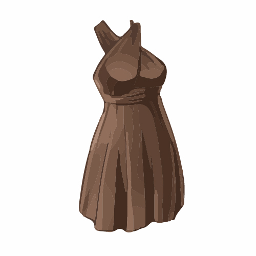 Cartoon evening dress fashion vector illustration 11