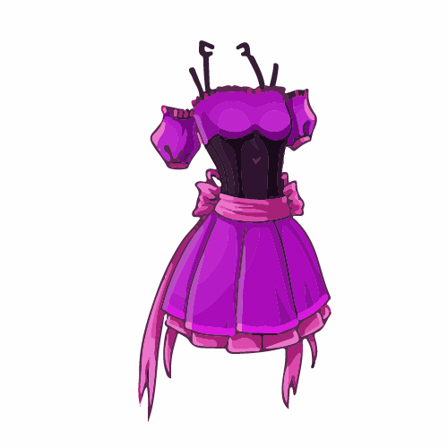 Cartoon evening dress fashion vector illustration 13
