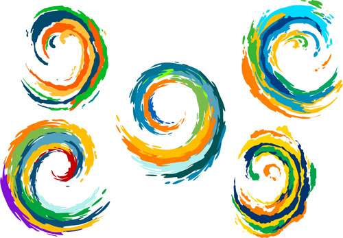 Colored swirl logos vector 01 Colored swirl logos vector 01