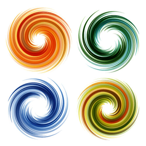Colored swirl logos vector 02 Colored swirl logos vector 02
