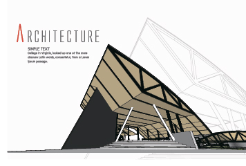 Creative architecture concept background vector material 09