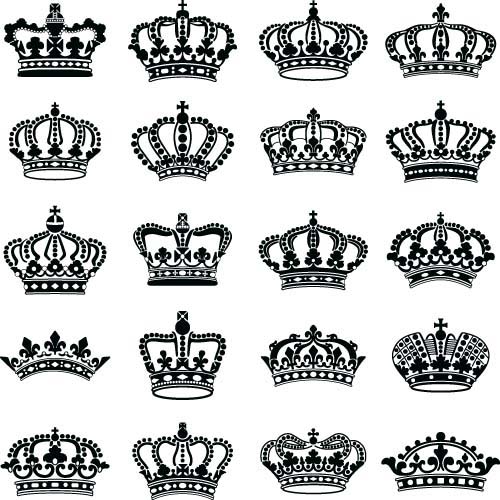Crown ornaments vector material 03 Crown ornaments vector material 03