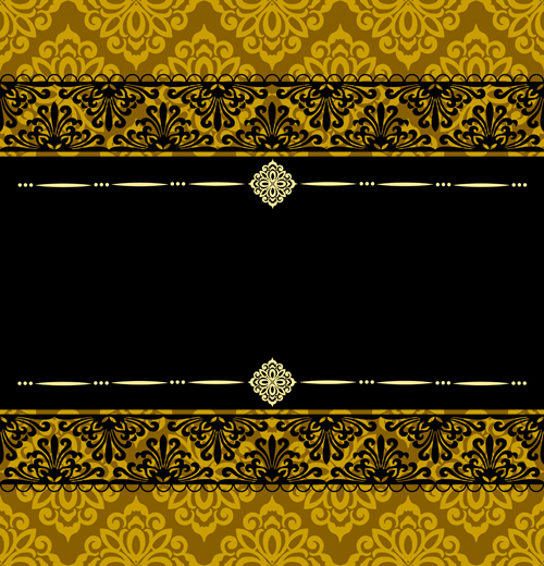 Decor floral with ornate background vintage styles vector 11