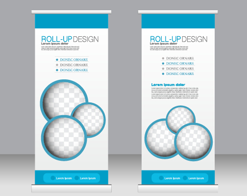 Exhibition advertising vertical banner vectors set 01 Exhibition advertising vertical banner vectors set 01