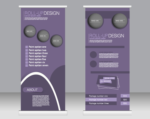 Exhibition advertising vertical banner vectors set 10 Exhibition advertising vertical banner vectors set 10